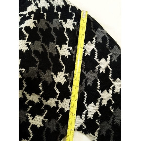 Jaguar🔱Houndstooth🖤Knit Open Cardigan Jacket - Picture 5 of 8